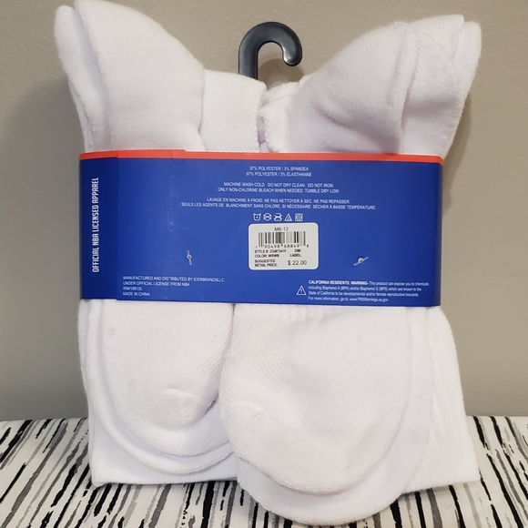 NBA Official Crew Socks 6 Pairs Size 6-12 - Picture 2 of 4